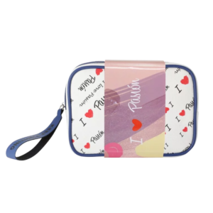I Love Pasión Canvas Pouch Bag (Blue)