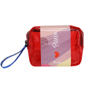 I Love Pasión PVC Pouch Bag (Red)