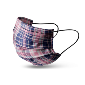 3-Ply Disposable Face Mask (Pink Checker)